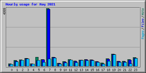 Hourly usage for May 2021