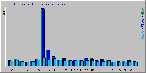 Hourly usage for December 2022